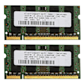 Pikkukuva 1 / 4: 2x 2 Gt DDR2 RAM-muisti 667MHz PC2 5300 Kannettava RAM Memoria 1.8V 200-nastainen SODIMM Intelille ja AMD:lle