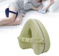 Knäkudde för sidosovare, ortopedisk kudde med memory foam, grön green