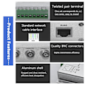 Pikkukuva 4 / 5: 8- UTP 720P/1080P HD Passiivinen Video Balun Lähetin-vastaanotin, BNC - Cat5/5E/6 RJ45(T568B) UTP-kaapelin muunnin