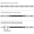 Miniatyrbilde 4 av 5: 10 mm koblinger for COB RGB LED-striper 4-pin, dobbelt endeforlengelseskoblinger til 4-pinsplugg 5.