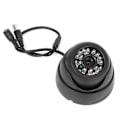 Miniatyrbilde 3 av 5: Svart overvåkingskamera PAL 1/3\" CMOS 700TVL 24 LED IR Cut 3.6mm Sikkerhetsinnendørs Kuppel CCTV-kamera
