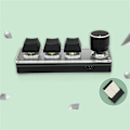 Miniatyrbilde 4 av 5: 3 Taster Trådløst Tilpassbart Tastatur 2.4g Usb 2 Moduser Multifunksjonelt Bærbart Hot-swappable Taster