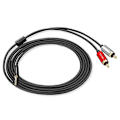 Pikkukuva 2 / 5: RCA-kaapeli 2RCA - 3,5 mm:n audiokaapeli 3,5 mm RCA Aux -kaapeli puhelimelle Edifer kotiteatteri DVD 2RCA Audio