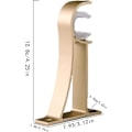 Miniatyrbillede 3 af 4: Gardinstangsbeslag i Aluminium Legering, Enkelt Hul, Til Loftmontering, Til Brug I Brusebad, Over Døre (4 stk)