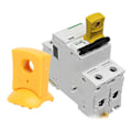 Miniatyrbild 1 av 5: SSRGV Miniatyrkretsbrytare Låsning Pinout Ström Isolering Elektrisk Säkerhetslås Enhet för Schneider MCB