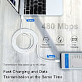 Miniatyrbild 3 av 5: iPad Pro Snabbladdare 3m Extra Lång iPad Pro Laddare 20W iPad Laddare USB C PD Block med Typ-C till C Kabel Sladdar för iPad Pro 129 iPad Pro 11