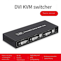 Miniatyrbild 3 av 5: DVI KVM-switch 2-i-1 4K Två datorer delar USB-tangentbord, mus, skrivare, skärm, multifunktionell växlingsskärm