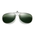 Foldable Polarized Aviator Clip-On Sunglasses Metal Green