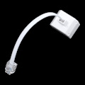 Miniatyrbillede 4 af 5: 6P2C RJ11 Han til Hun Tovejs Telefon Splitter Konverter Kabel