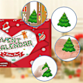 Miniatyrbillede 4 af 4: Julegave 24 Dages Nedtælling Adventskalender Brosche Smykker Blind Box Gave