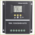 Solcellskontroller - 100A - Automatisk identifiering 12/24/36/48V - Effektivitet ≥99,5% - Justerbar LCD-skärm