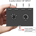 Miniatyrbillede 4 af 5: 4-vejs 3,5 mm Jack Audio Switch Stereo Bi-Directionel Audio Switch Splitter Box 4 ind 1 ud Hovedtelefon