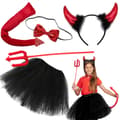 Djevel / Demon - Halloween-sett for barn