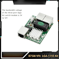 Miniatyrbilde 2 av 5: Industriell Min Tre-port 1000m Gigabit Rj45 Standard Port Nettverk Switch Modul 5v-12v Strøm