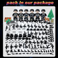 Miniatyrbild 3 av 5: 6 st Armé Squad War II Anpassad Soldat Minifigur Set Multi-utrustning Byggsten Krig Leksak