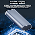 Miniatyrbild 4 av 5: Adapterladdare Snabbladdning Magnetisk Aluminiumlegering Pd Usb C Till Mag-safe 2 Strömkonverterare För Macbook Air/pro Kaesi