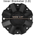 Miniatyrbild 3 av 5: Ln-180mm 7.09in Hjulcentreringsskydd för C806805-1 C108015-16b01 C806806 Hjulcentreringsskydd, 4-pack Svart Centreringsskydd Ersättning-Yvan