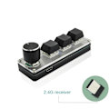 Miniatyrbilde 1 av 5: 3 Taster Trådløst Tilpassbart Tastatur 2.4g Usb 2 Moduser Multifunksjonelt Bærbart Hot-swappable Taster