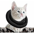 Miniatyrbild 1 av 5: Justerbart kattkrage, mjukt kattåterhämtningskrage, skyddande husdjurskrage efter operation (s, svart) (ls)