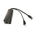Miniatyrbilde 2 av 5: Aktiv PoE Splitter Power Over Ethernet DC 48V til 5V 2A Micro USB Plugg