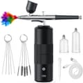 Airbrush-set med kompressor, högtryck, 0,3 mm munstycke för naglar, makeup