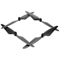 Miniatyrbillede 4 af 4: 4 stk. kompatible med Hubsan H501s X4 Rc Quadcopter Propellerblade 2cw/2ccw, Sort-C8 Walkbee SZRH A-F