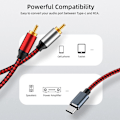 Pikkukuva 5 / 5: USB Type C - 2 RCA -äänikaapeli Type-C RCA -kaapeli, USB-C -äänilinja kotiteatterivahvistimelle DVD-soittimelle ja televisiolle