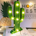 Miniatyrbillede 5 af 5: LED Kaktus Lampe, Sød Kaktus Natbordslampe Til Børneværelse Soveværelse Julegave Fest Have Hjem Dekorationer (grøn)