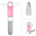 Mini sammenklappelig bordventilator. Lille USB genopladelig bordventilator. Mini og let personlig ventilator.