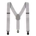 Stylish Slim Light Grey Suspenders with Clips 2.5cm