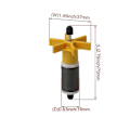 Miniatyrbilde 3 av 3: 16mm Gul Neddykbar Pump Rotor Impeller