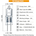 Miniatyrbilde 2 av 4: 20 stk Halogenlampe Pære G4-12V-20W Krystall Lampe Mikroskop Instrument Stift Pære Halogen Wolfram Pære