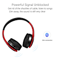 Pikkukuva 4 / 5: Kokoontaitettavat Bluetooth-kuulokkeet Audio Gaming -kuulokemikrofoni Langattomat kuulokkeet Isot kuulokkeet mikrofonilla puhelimelle