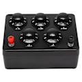 Miniatyrbillede 3 af 5: 1 stk Sort Modstandskasse Jern Variabel Dekades Modstand 0-9999,9 Ohm til Fysisk Undervisning & 16 stk