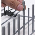Miniatyrbilde 1 av 2: 100 stk. Oppvaskmaskin Stativ Gaffel Tine Reparasjon Endestykker Tip Caps Reparasjonssett Anti-Rust, Grå