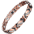 Miniatyrbillede 1 af 3: Kobber Magnetiske Armbånd Til Kvinder Gigt Smerter Ref~3500 Gauss Magnet Armbånd~effektiv Terapi Til Rsi&karpaltunnelsyndrom~100% Rent Kobber Krystal