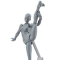 Kunstner Skitse Bevægelig Lem Action Kvindelig Figur Model med Display Base og Pose Dele, til Skitsering, Maling