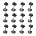 Miniatyrbilde 1 av 5: Evemodel 12 stk. HO Skala 1:87 33 Metall DC Hjul for Modelljernbaner DC Hjulsett C8725