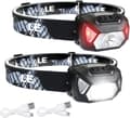 Hodelykt - D500 - Oppladbar LED - 2000 Lux - 6 moduser - Rød og hvit
