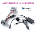 Pikkukuva 1 / 5: Auton Bluetooth 5.0 Langaton Puhelinsoitto Handsfree Aux-liitäntä Volvo C30 S40 V40 V50 S60 S70 C70 V70 Xc70 S80 Xc90:lle Mikrofonilla