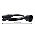 Miniatyrbillede 5 af 5: 1,8 m Han til Hun C7 til C8 Strømadapterledning IEC320 C7 2-benet til IEC320 C8 2025th