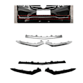 Miniatyrbild 3 av 5: 3 st Chrome Front Bumper Moulding Lip Trim Strip för E-klass W212 14-16 A2128852774 A2128852874 A2128852674, B