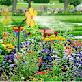 Miniatyrbilde 4 av 5: Crazy Daisy Sprinkler Formet Hagespreder, 720 Roterende Solsikkespredere Kompatibel Hage-b