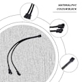 Miniatyrbild 5 av 5: 1 till 2-vägs Flätad Kabel Y-Splitter 3/4 Pin PWM Hane Kontakt Fläkt Dator PC Fläkt Förlängningsadapter