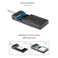 Pikkukuva 5 / 5: Kiintolevykotelo SATA - Type C -kiintolevykotelo LED-valolla ulkoiselle HDD:lle 2,5 3,5 tuuman kiintolevylle