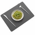 4-Pack Faux Leather Placemat Rectangular Dark Grey 43x30cm