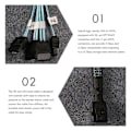 Miniatyrbilde 4 av 5: Intern Mini SAS til SATA-kabel, SFF-8643 for Raid-kontroller Harddisk