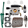 Miniatyrbild 1 av 5: Förgasare Ersättning För Stihl Fs38 Fs45 Fs46 Fs55 Km55 Fs85 Trimmer Med Luftbränslefilter Packning