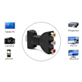 Miniatyrbild 5 av 5: HDMI-kompatibel hane till 3 RCA hona komposit AV ljud- och videoadapterkonverterare för TV