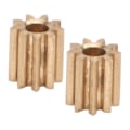 Miniatyrbillede 2 af 5: 2 stk. Motor-tandhjul i messing til udskiftning af Duplo Intelli Lok modul 0,4 9 tænder -gt